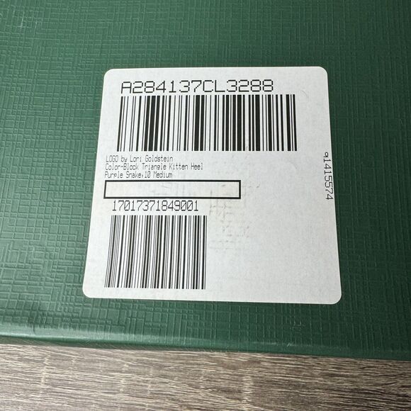 Logo Lori Goldstein Purple Snake Leather Kate Block Heel Pumps 10M- NWB - Picture 4 of 11